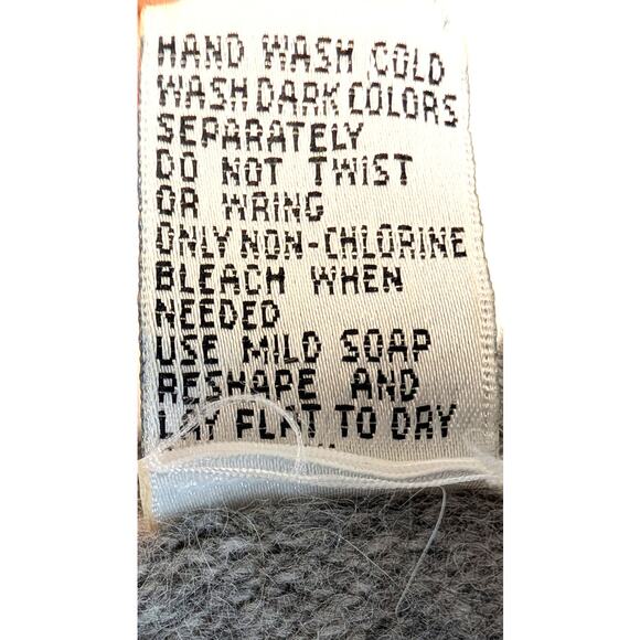 Vintage Paul Harris Lambswool Angora Gray V neck XL Cardigan Sweater Soft Girl - Picture 10 of 10